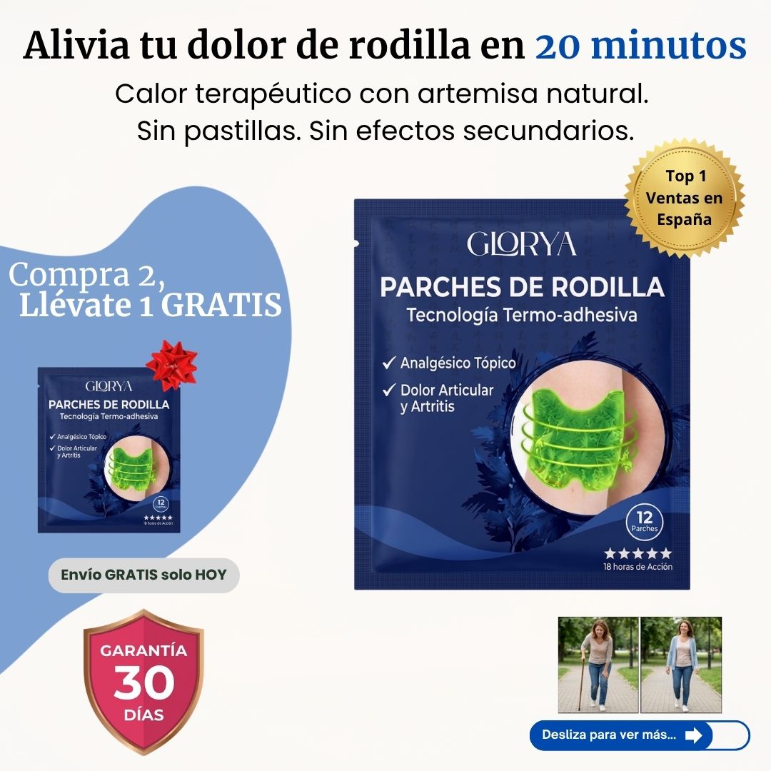 2+1 GRATIS — Parches Glorya™ para el dolor de Rodilla
