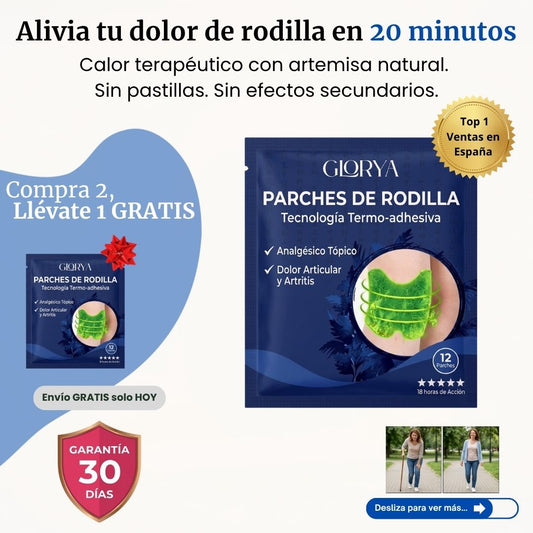 2+1 GRATIS — Parches Glorya™ para el dolor de Rodilla